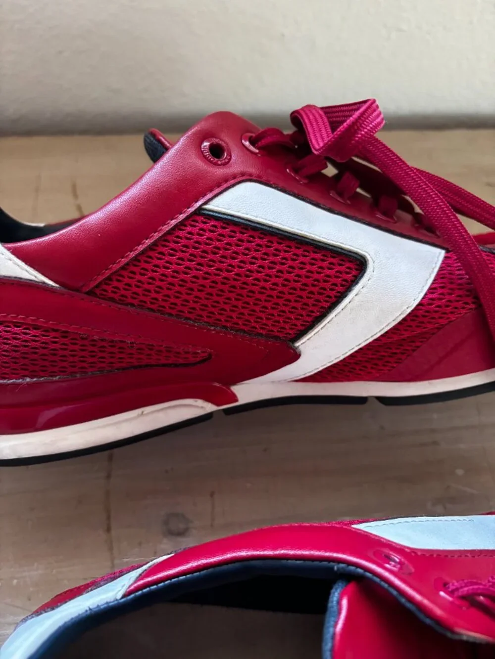 Hugo Boss Saturn Lowp Sneakers Men's EU 43 US 10 Red Shoes